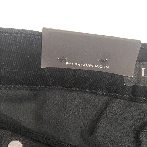 Lauren Ralph Lauren Womens Mid-Rise Black fine corduroy Straight Leg Pants 6P - Picture 5 of 11